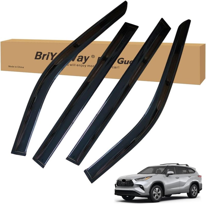 BriYorWay Vent Shades Rain Guards for Toyota Highlander 2020 2021 2022 2023 2024 2025 Accessories, for Toyota Highlander Window Deflectors Window Visors - Image 1